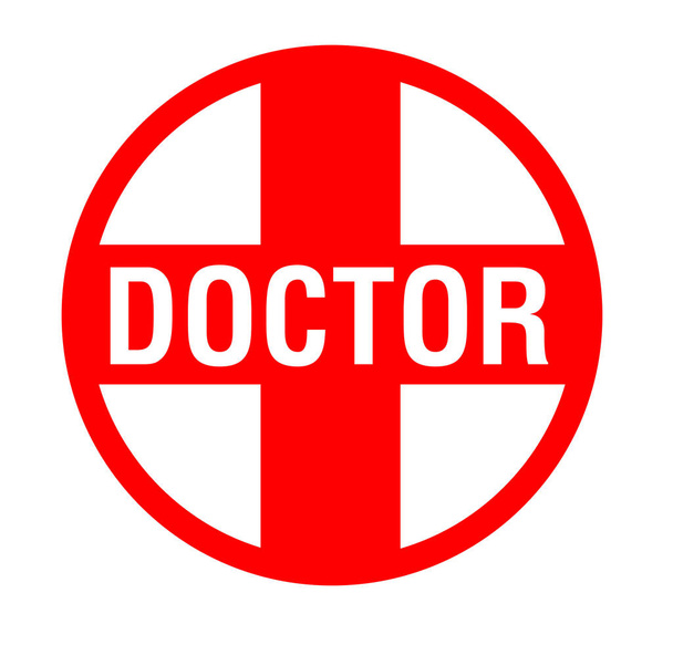 Doctor Car pase signo rojo vector
 - Vector, imagen