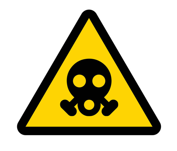 waarschuwingsbord voor gasmasker - Vector, afbeelding
