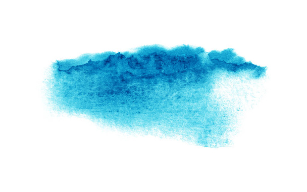 Abstract blue watercolor on white background. - Zdjęcie, obraz