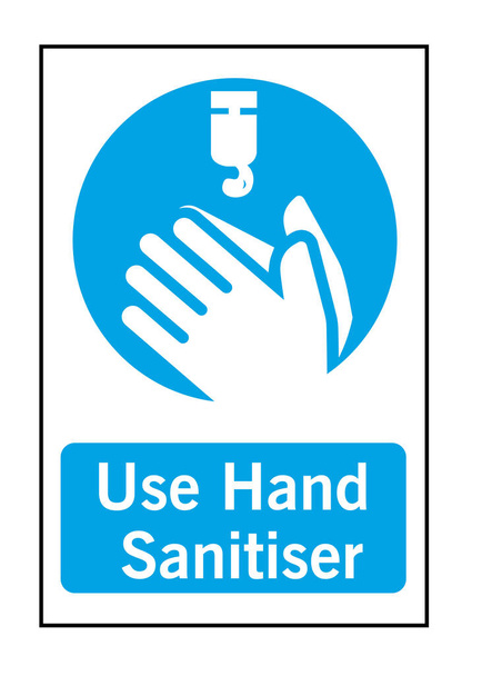 手の消毒剤を使用する手を洗う手 - ベクター画像