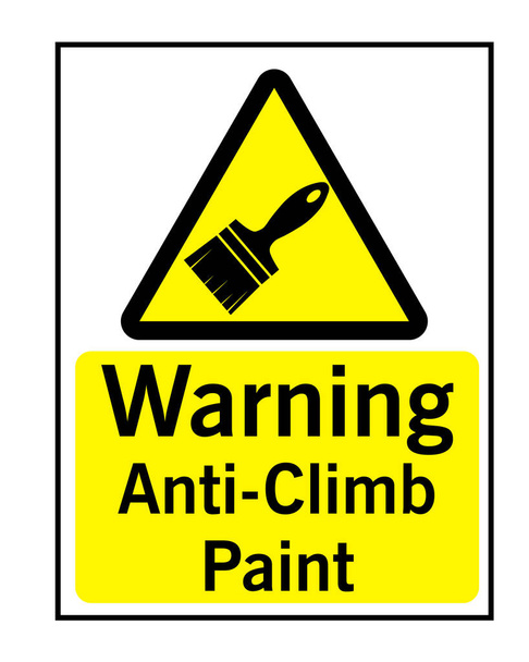 Uyarı boyası ıslak anti-tırmanış  - Vektör, Görsel