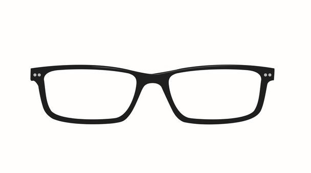 Vektor Fekete szemüveg izolált illusztrációja - Vektor, kép