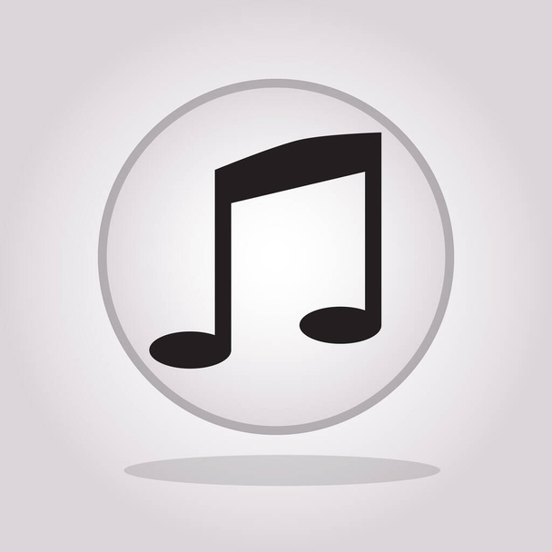 Music icon vector, Melody, song, note, sound, audio sign Izolované na bílém pozadí. Trendy Flat styl pro grafický design, logo, webové stránky, sociální média, UI, mobilní aplikace, EPS10 - Vektor, obrázek