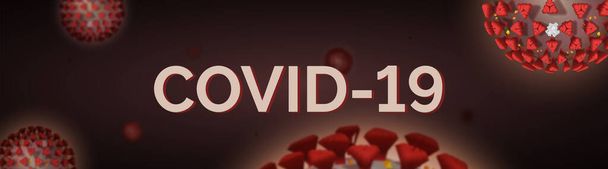 Προειδοποίηση Διανυσματικών για καραντίνα λόγω του Covid 19. Πανδημία Κίνα κλειδώματος πληροφορίες ενημέρωση σκοτεινή κεφαλίδα για Coronavirus ιστοσελίδα ειδήσεων - Διάνυσμα, εικόνα