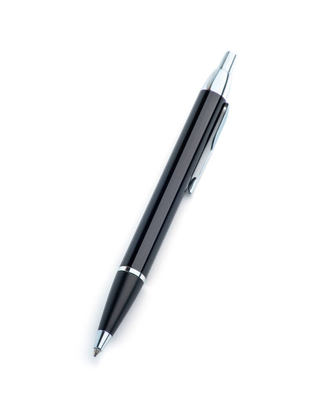 schwarzer Stift isoliert auf weißem Hintergrund - Foto, Bild