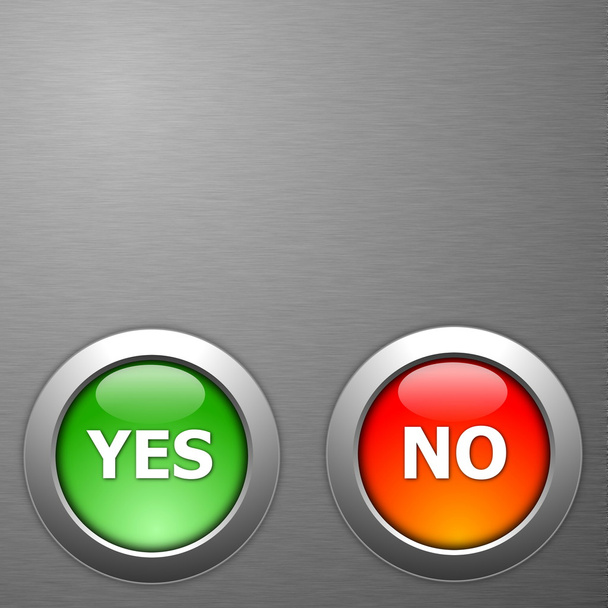 Yes and no button - Zdjęcie, obraz