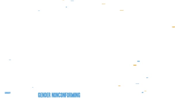 Transgender animated word cloud on a white background. - Πλάνα, βίντεο