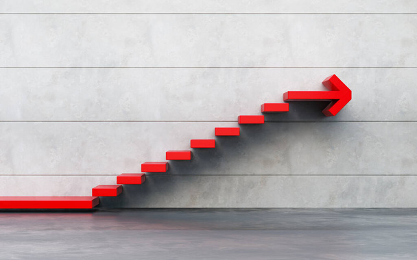 escaleras subiendo, 3d renderizado - Foto, Imagen