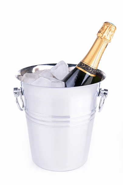 Champagne bottle in bucket - Foto, afbeelding