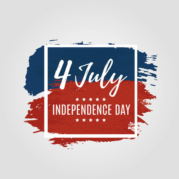 Card of 4th of july Independence Day celebrations lettering. Vector illustration. EPS 10 - Вектор,изображение