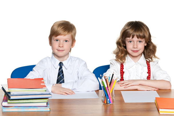 Children at the desk - Φωτογραφία, εικόνα