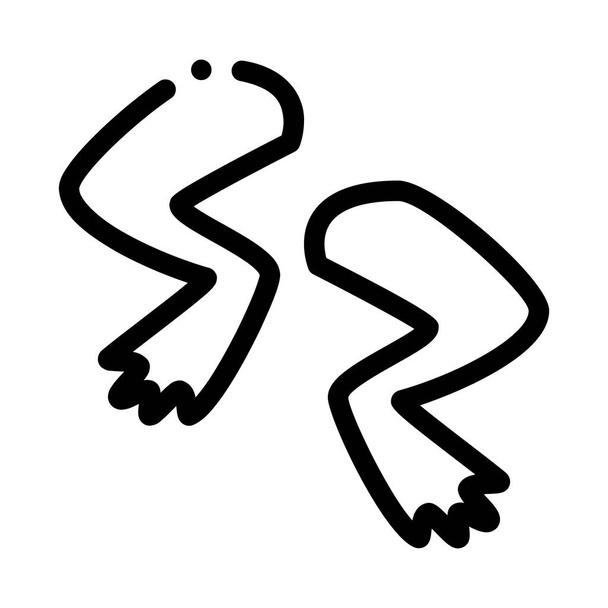 іконка жаб'ячих ніг Векторна контурна ілюстрація
 - Вектор, зображення