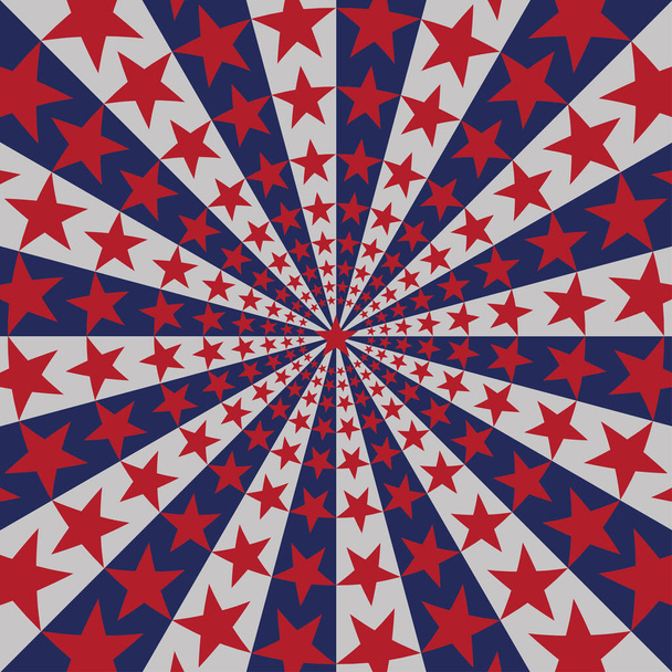 Bandera americana sunburst fondo con estrellas y rayas que simbolizan el 4 de julio día de la independencia. Vector e ilustración
 - Vector, imagen