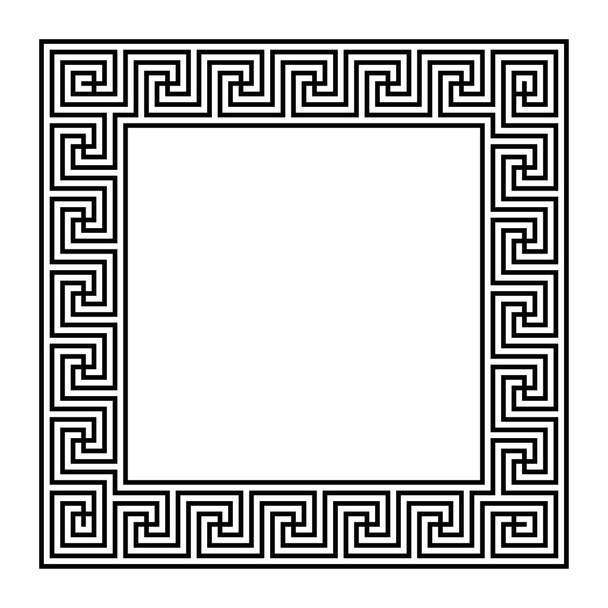 Greek key border frame. Typical egyptian, assyrian and greek motives. Arabic geometric texture. Islamic Art. Abstract geometric. Vector and illustration. - Vector, Image