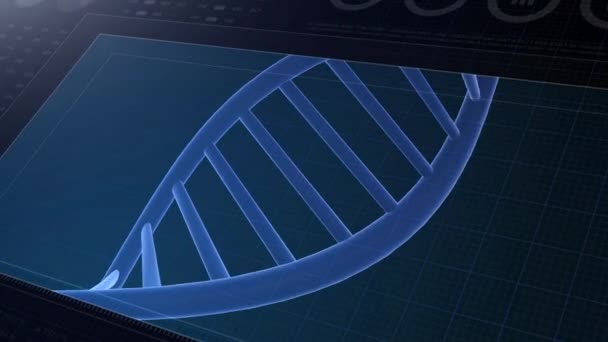 DNA-Struktur - Desoxyribonukleinsäure. 3D-Animation für medizinisch-wissenschaftliche RNA-Forschung und biologische genetische molekulare Laborstudien. 4K. - Filmmaterial, Video