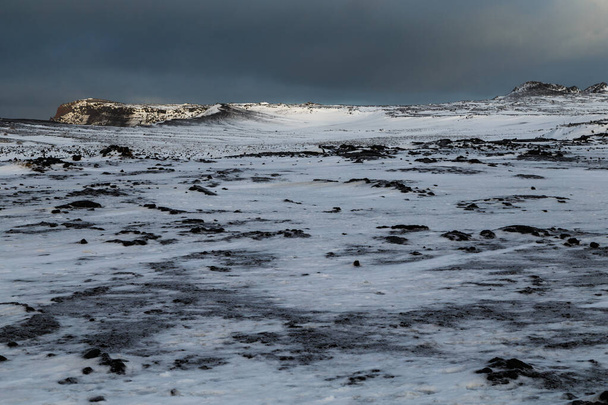 valahnukamol, Blaue Stunde, Atlantik, Winter in Island, West-Island - Foto, Bild