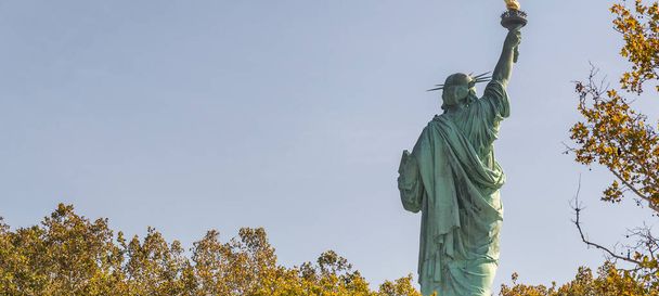 Statua Wolności na Wyspie Wolności, Nowy Jork, USA. - Zdjęcie, obraz