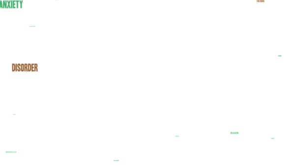 Fibro animierte Wortwolke auf weißem Hintergrund. - Filmmaterial, Video
