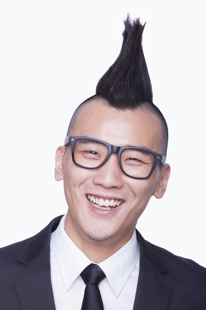 Well-dressed young man with Mohawk portrait - Photo, Image