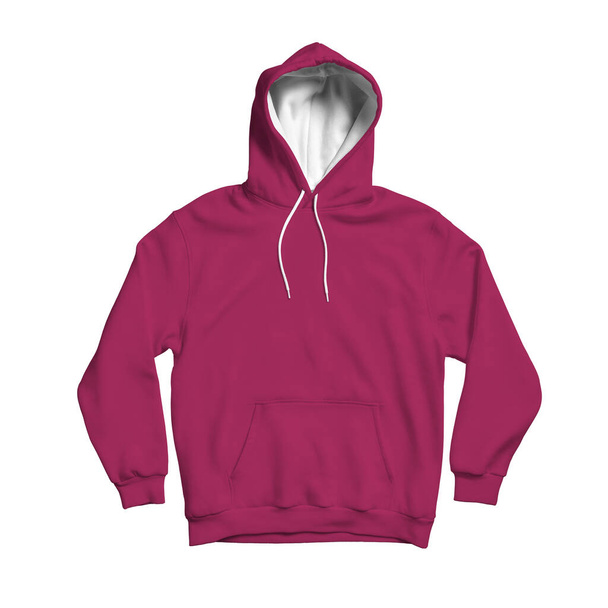 Use this blank Cute Hoodie Mock Up In Dark Sangria Color to make your design becomes more luxurious - Photo, Image