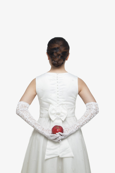 Prenses tutan apple arkasından - Fotoğraf, Görsel