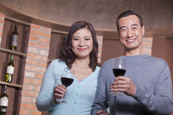 Mature Couple at a Winetasting - Photo, Image