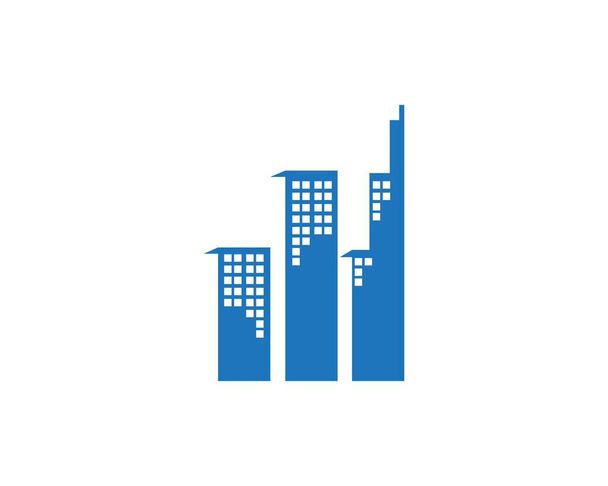 Kiinteistöt ja kodin rakennusten logo kuvakkeet malli - Vektori, kuva