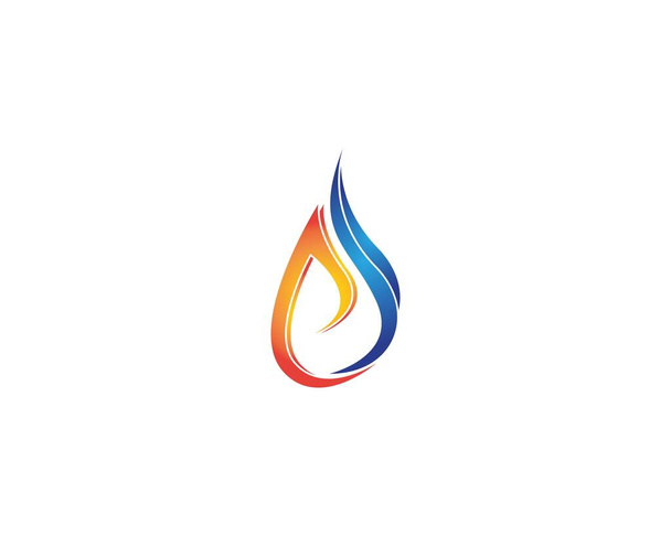 Flame fire logo design template - Vector, Image