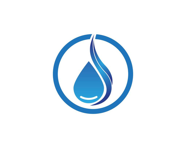 Plantilla de diseño de logotipo de gota de agua
 - Vector, Imagen