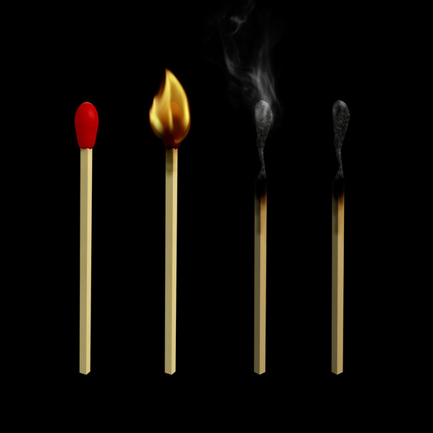 Matchstick Lifecycle - Photo, Image