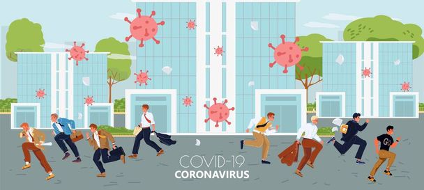 Season flu, coronavirus influenza pandemic concept - Vector, Image