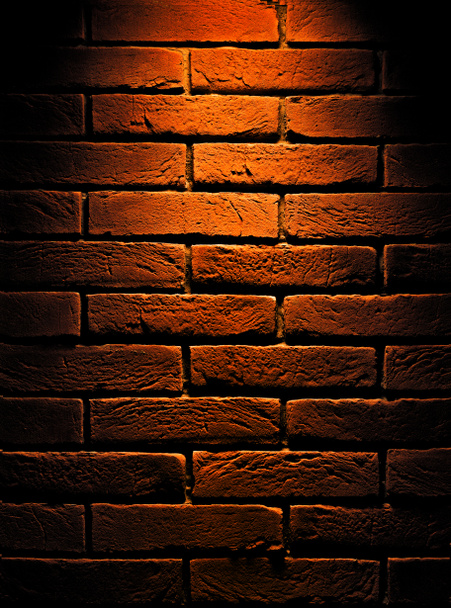 Old brick wall. Horizontal wide brick wall background. Vintage house facade. - 写真・画像