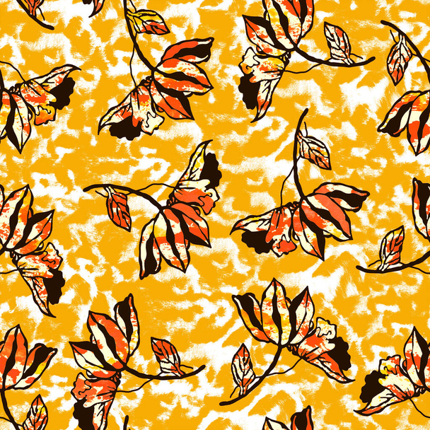 bezešvé vzor s barevnými květy a leopard skvrny - Fotografie, Obrázek