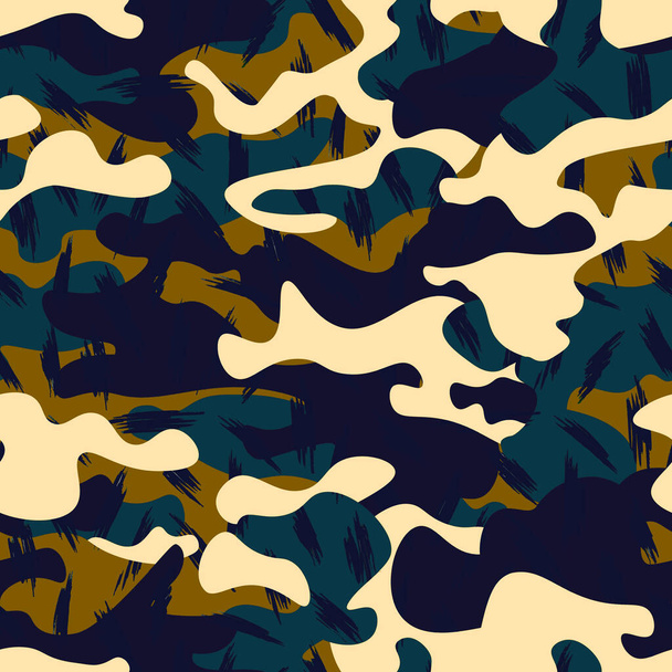 fond de motif de camouflage moderne coloré sans couture avec des pinceaux - Photo, image