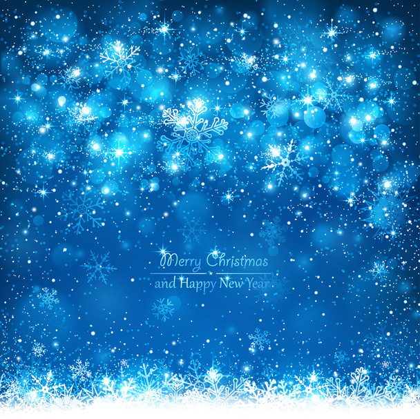 Christmas blue background - Vector, Image