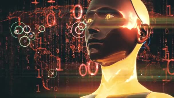 4K Artificial Intelligence High Tech Digital Hacker War 2 - Кадри, відео