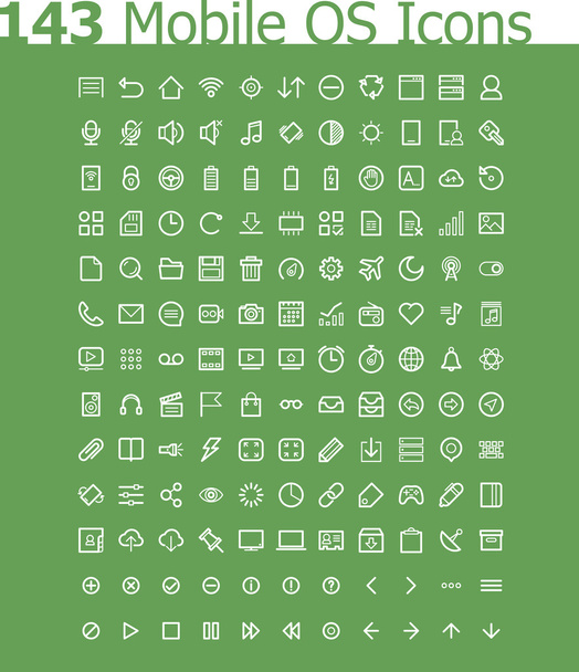 Set di icone del sistema operativo
 - Vettoriali, immagini