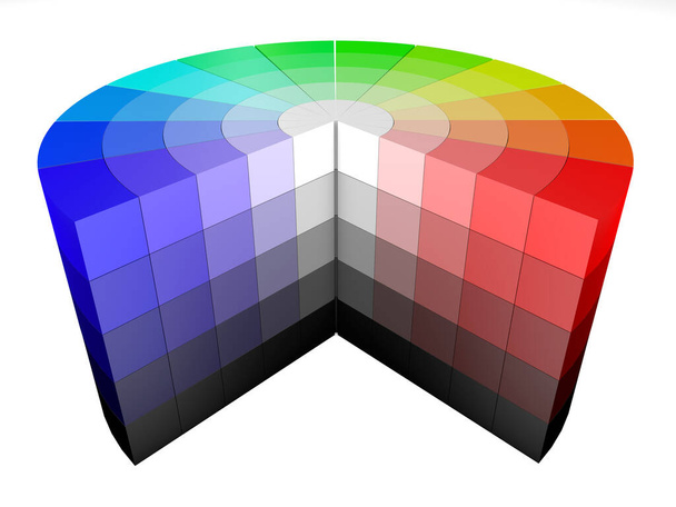 HSV HSBを表す3Dカラーホイール - 写真・画像