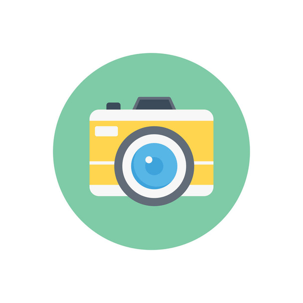 photography vector flat color  icon - ベクター画像