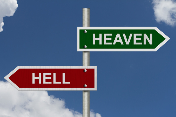地獄と天国 - 写真・画像
