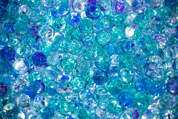 Água hidrogel cor azul crescer bolas de geleia, fundo pérolas gel
 - Foto, Imagem