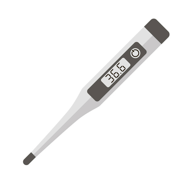 健康のための電子温度計アイコン測定医療機器 - ベクター画像