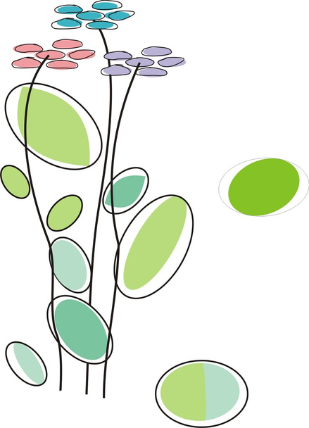 Simple natural flowers - Вектор,изображение