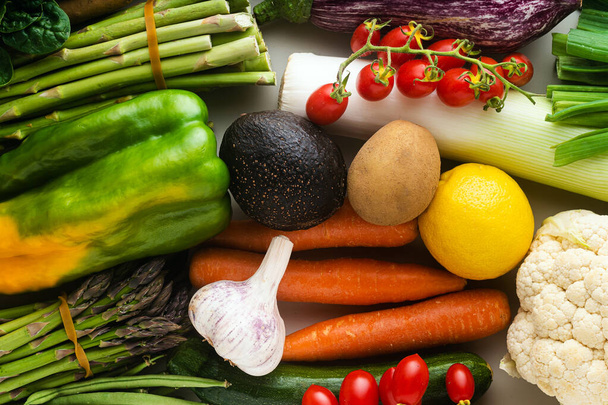 many varied colored fresh vegetables for home delivery. banner advertising - Fotoğraf, Görsel