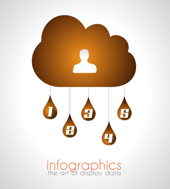 Infographic Design Template with modern flat style. - Vector, Image