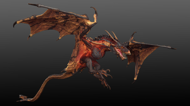 Fantazie Wyvern nebo létající drak Wyrm - Fotografie, Obrázek