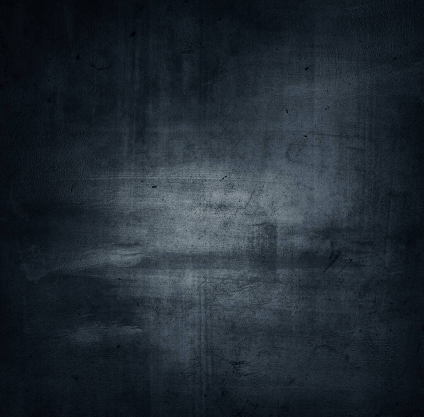 Close-up of blue textured concrete background. Dark edges - Photo, Image