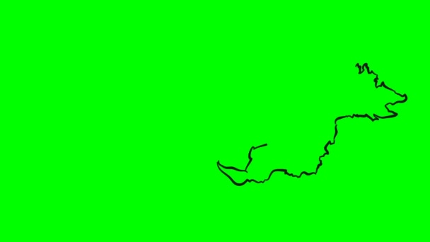 マレーシアは孤立した地図緑の画面を描く - 映像、動画