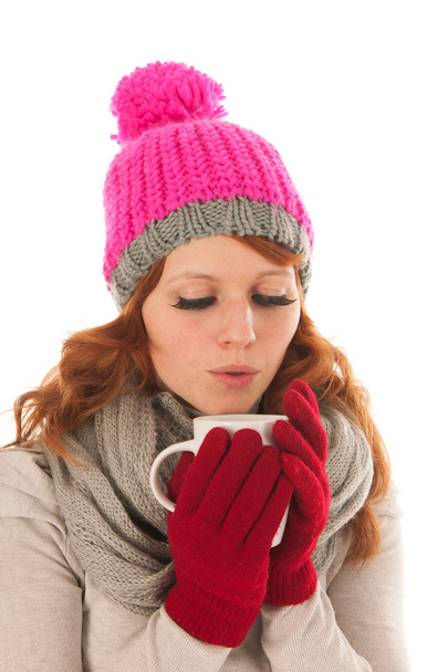 Woman portrait winter fashion - Photo, Image
