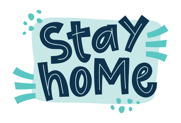 STAY HOME SAVE SAFE. Campaign, measure from coronavirus, COVID-19. - Vector, Image